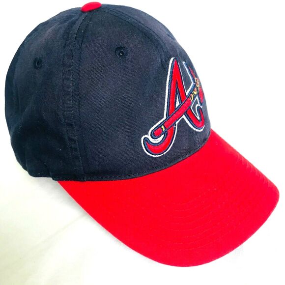 Atlanta Braves Cap Large Tomahawk Logo Outdoor Team MLB Blue Red S M Strap - Picture 7 of 12